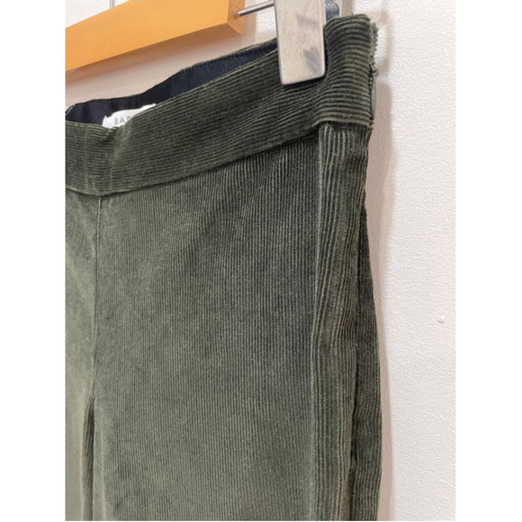 Aritzia Babaton Womens Size 00 Mitch Corduroy Pants Green Cropped Neutral - Picture 3 of 8